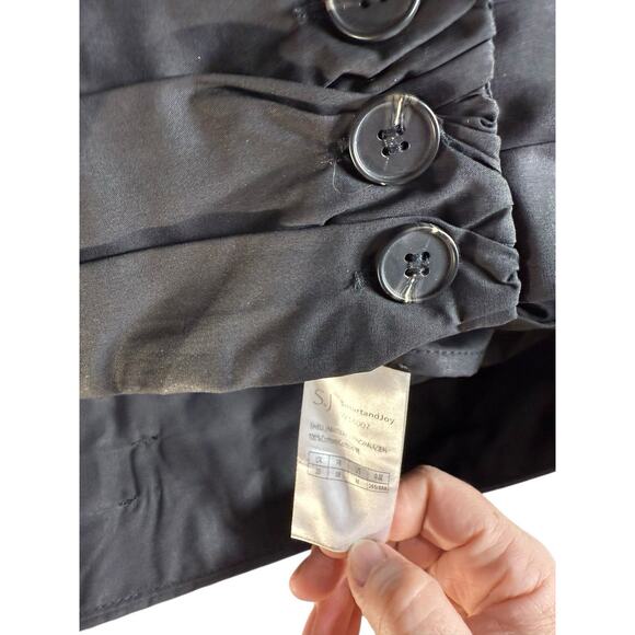 Wolf & Badger SJ Weekend Cross Heart Crop Top Wrap V Neck Blouse Side Zip 10 - Picture 12 of 16